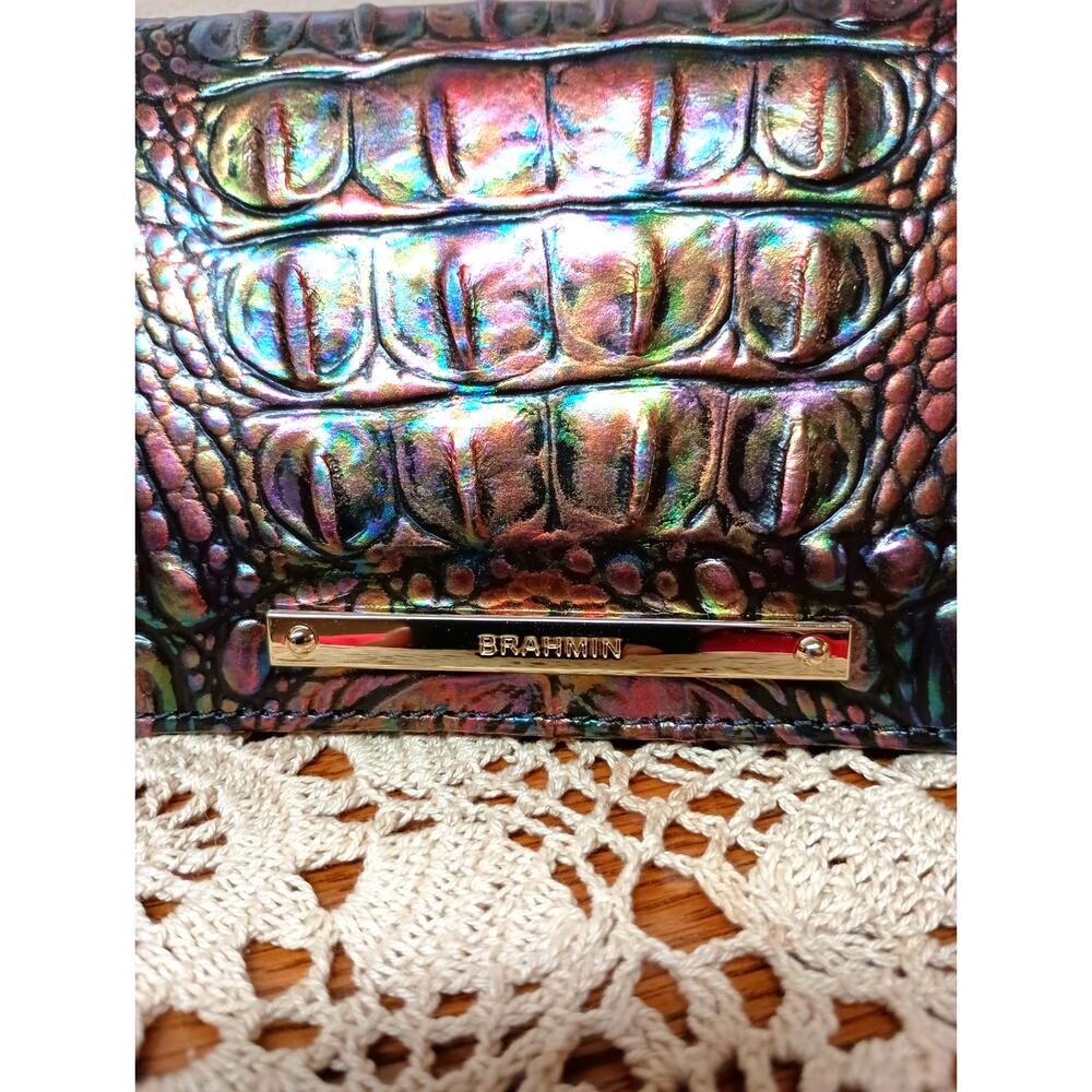 Gorgeous Brahmin ADY Wallet BLACK PEARL OMBRE NWT - Picture 3 of 7